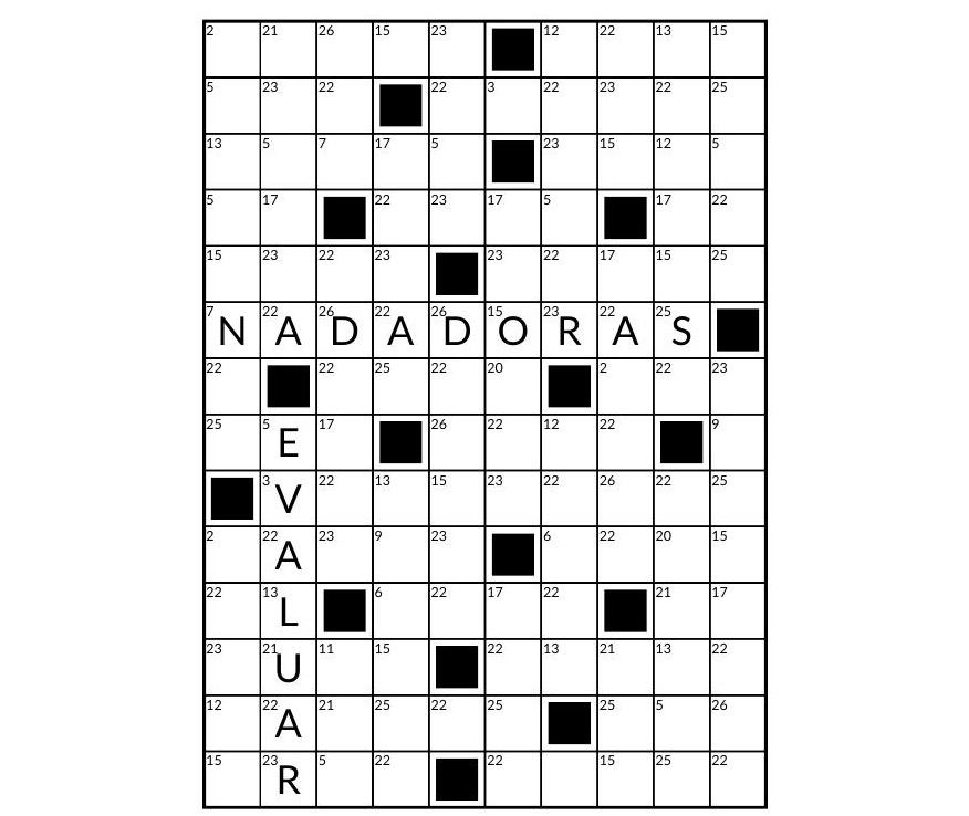 Ejemplo de Cifrado - pasatiempo de PasatiemposWeb