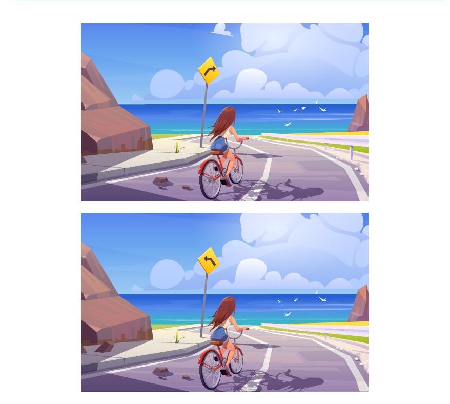 Ejemplo de Las 7 Diferencias - pasatiempo de PasatiemposWeb